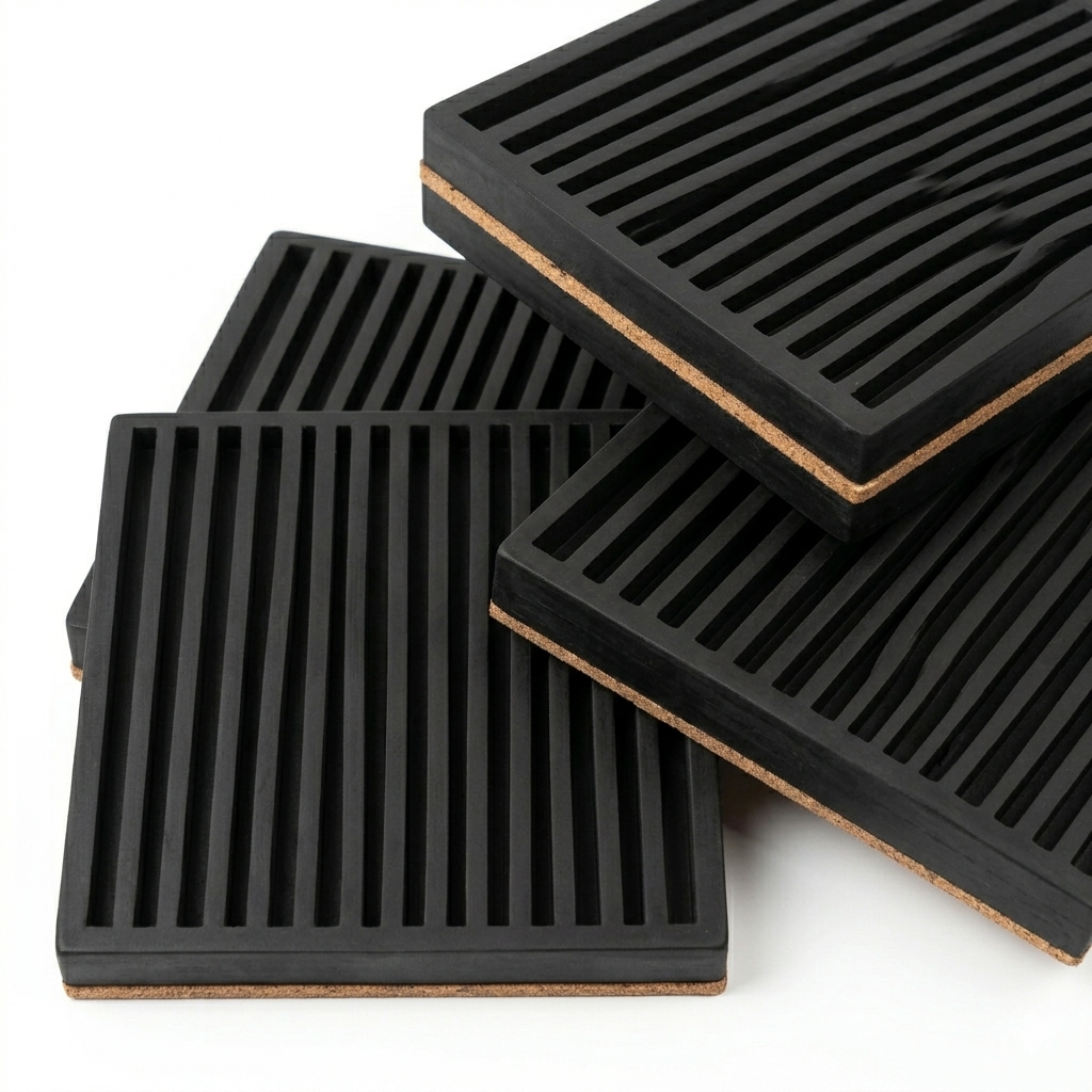 Anti Vibration Rubber Pads (Heavy duty with encased Corksheet)