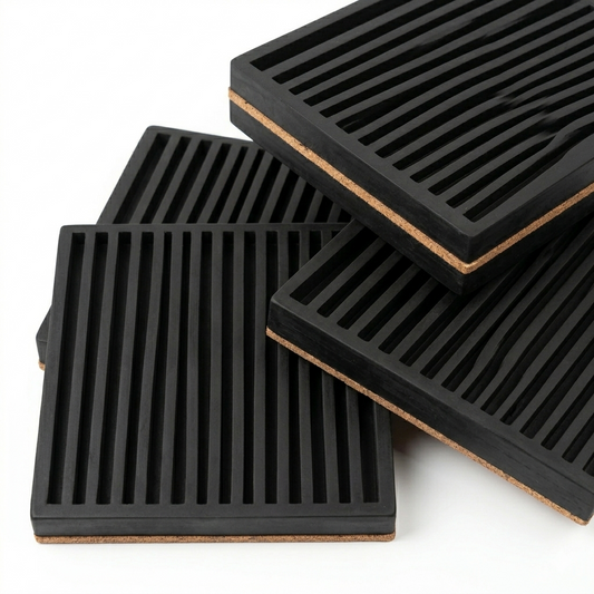 Anti Vibration Rubber Pads (Heavy duty with encased Corksheet)